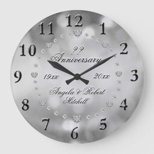 Jährliches Jubiläum Elegant Große Wanduhr (Vorderseite)