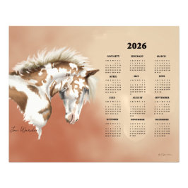 Jährliches Kalenderposter Wild bemalter Mustang Fotodruck