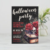 Jährliches Kostümgotisches Halloween-Party Einladung (Stehend Vorderseite)