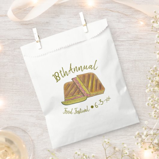 Jährliches Lebensmittelfestival Kubanisches Sandwi Geschenktütchen (Ausgeschnitten)