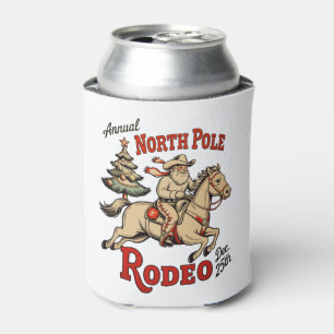 Jährliches North Pole Rodeo 25. Dez. Cowboy Santa  Dosenkühler
