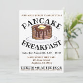 Jährliches Pancake Breakfast Wohltätigkeit Event F Einladung (Stehend Vorderseite)