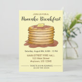 Jährliches Pancake Breakfast Wohltätigkeit Event F Einladung (Stehend Vorderseite)