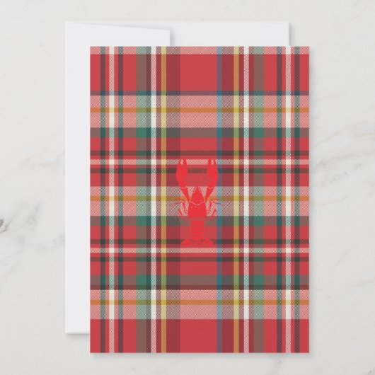 Jährliches Party für Meeresfrüchte Einladung (Rückseite)