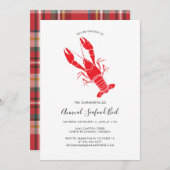 Jährliches Party für Meeresfrüchte Einladung (Vorne/Hinten)