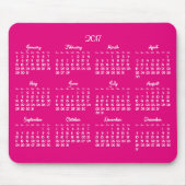Jährliches Rosa 2017 Kalendermousepads Mousepad (Vorne)