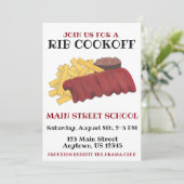 Jährliches Spar Rib Cookoff Cook Off-Wohltätigkeit Einladung (Stehend Vorderseite)