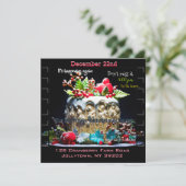 Jährliches Weihnachts-Dessert Spaß Party Einladung (Stehend Vorderseite)