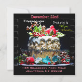 Jährliches Weihnachts-Dessert Spaß Party Einladung (Vorderseite)