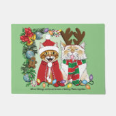 Jährliches Weihnachtsfest-Foto Fußmatte (Vorderseite)