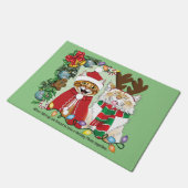 Jährliches Weihnachtsfest-Foto Fußmatte (Schrägansicht)