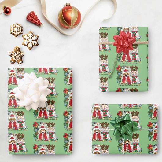 Jährliches Weihnachtsfest-Foto Geschenkpapier Set