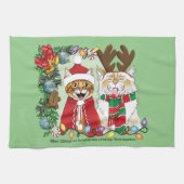 Jährliches Weihnachtsfest-Foto Geschirrtuch (Horizontal)