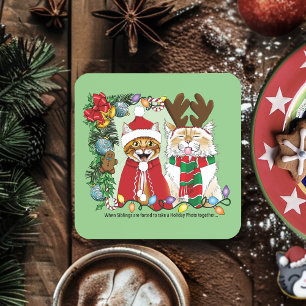 Jährliches Weihnachtsfest-Foto Getränkeuntersetzer