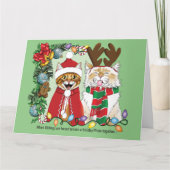 Jährliches Weihnachtsfest-Foto Karte (Vorderseite)