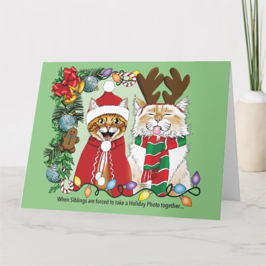 Jährliches Weihnachtsfest-Foto Karte (Vorderseite)
