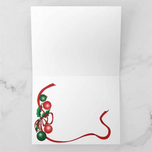 Jährliches Weihnachtsfest-Foto Karte (Innenseite)