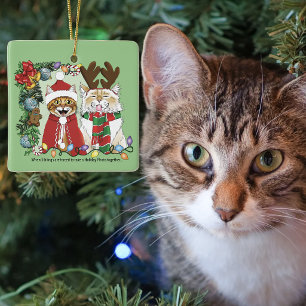 Jährliches Weihnachtsfest-Foto Keramikornament
