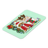 Jährliches Weihnachtsfest-Foto Magnet (Linke Seite)