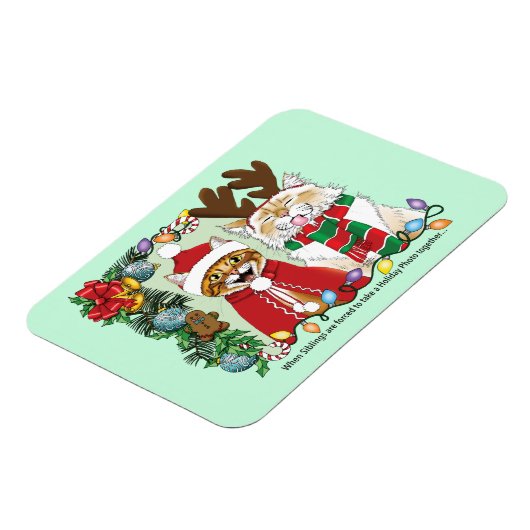 Jährliches Weihnachtsfest-Foto Magnet (Linke Seite)