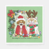 Jährliches Weihnachtsfest-Foto Serviette (Vorderseite)