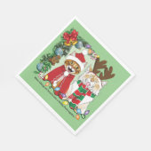 Jährliches Weihnachtsfest-Foto Serviette (Ecke)