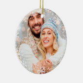 Jährliches Weihnachtsweiße Keramik Ornament (Rechts)