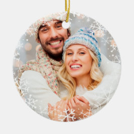 Jährliches Weihnachtsweiße Keramik Ornament