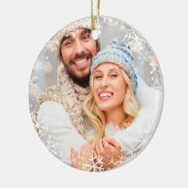 Jährliches Weihnachtsweiße Keramik Ornament (Links)