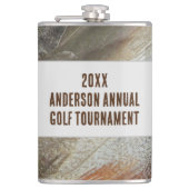 Jährliches Wiedersehen Feather Golf Turnier Flachmann (Vorderseite)