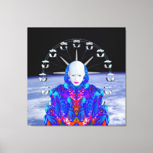 Jahrmarkt im Weltraum Leinwanddruck