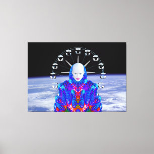 Jahrmarkt im Weltraum Leinwanddruck