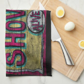 Jahrmarktschau Vintage Banner Geschirrtuch (Viertel Falte)
