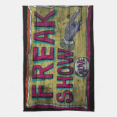 Jahrmarktschau Vintage Banner Geschirrtuch (Vertikal)
