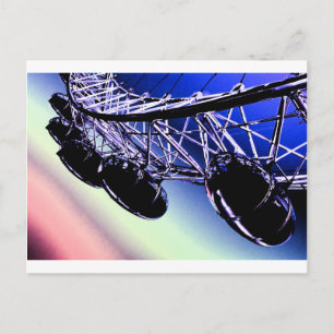 Jahrtausendrad London digitale Kunst Postkarte