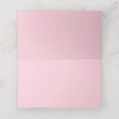 Jahrtausendrosa Farbe Platzkarte (Innenseite Aufgefaltet)