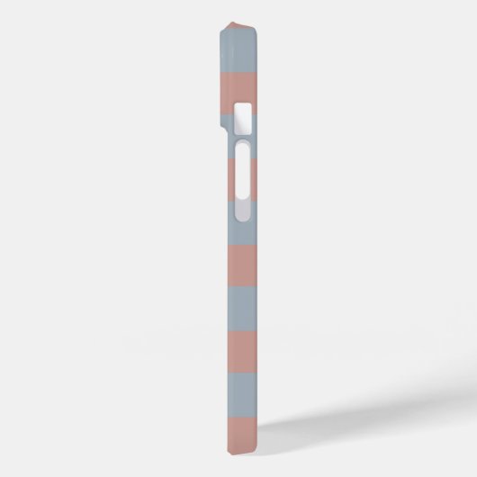 Jahrtausendrosa und eisblaue Farbblockstreifen Case-Mate iPhone Hülle (Rückseite / Links)