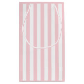 Jahrtausendrosa und weißer Streifen Kleine Geschenktüte (Rückseite)