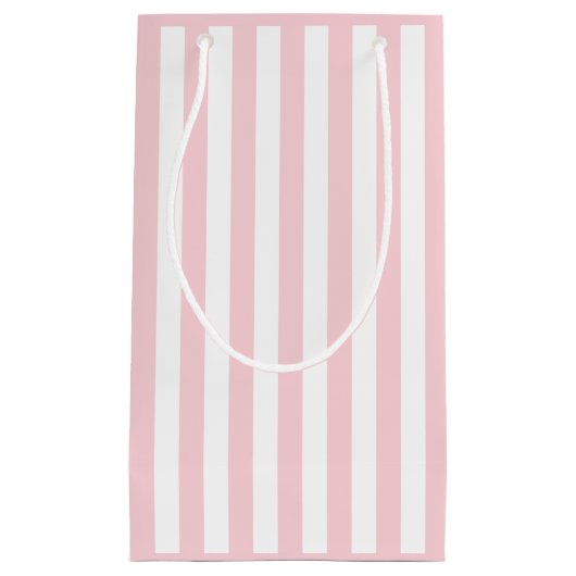 Jahrtausendrosa und weißer Streifen Kleine Geschenktüte (Vorderseite)