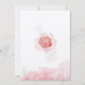Jahrtausendrosa Wasserfarben Einladung (Rückseite)