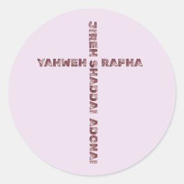Jahwe Rapha Jireh Christlich Runder Aufkleber
