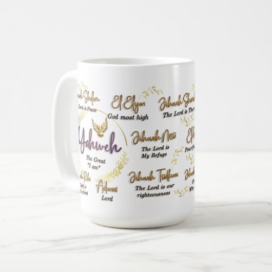 Jahweh Tasse 15 oz. (Vorderseite Links)