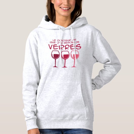 J'ai besoin de verres hoodie (Vorderseite)