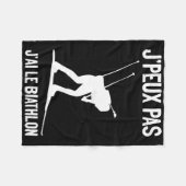 J'ai Biathlon Wintersport Langlauf Fleecedecke (Vorderseite (Horizontal))