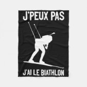 J'ai Biathlon Wintersport Langlauf Fleecedecke (Vorderseite)