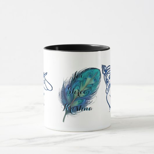 Jai Shree Krishnas Peacock Feather Tasse (Zentrum)