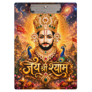 Jai Shri Khatu Shyam Ji Devotionalkunst Klemmbrett