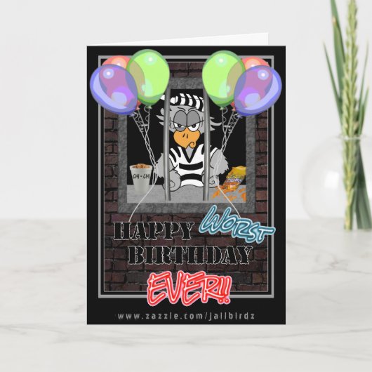 Jail Bird Birthday card Karte (Vorderseite)
