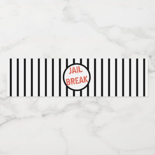 Jail Break Welcome Zuhause Wasserflaschenetikett (Einzelnes Label)