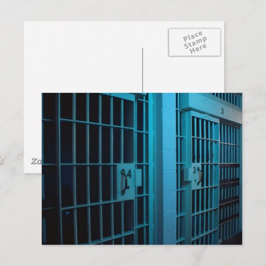 JAIL CELL POSTKARTE (Vorne/Hinten)